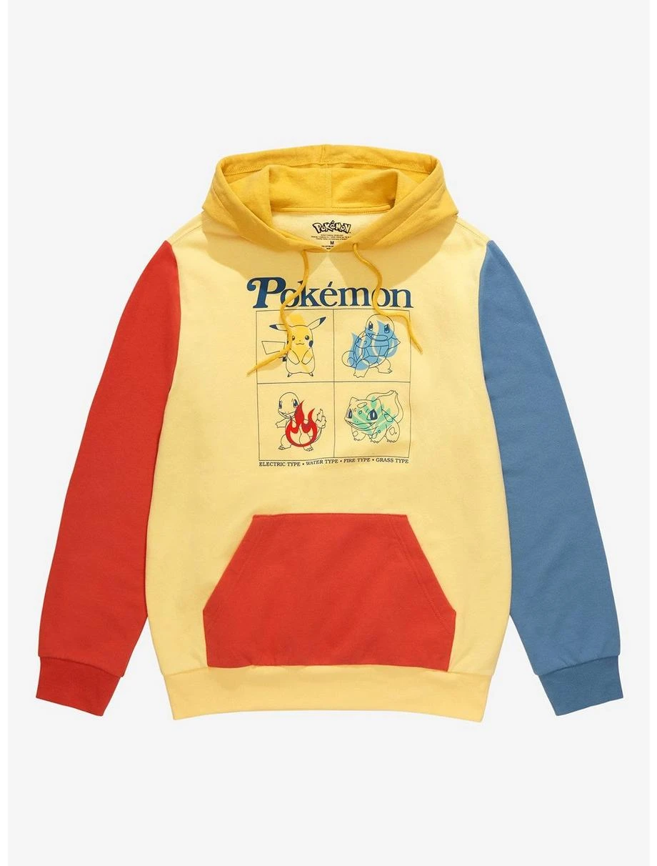 Gamer Pokémon Pikachu & Gen 1 Starters Color Block Hoodie - BoxLunch Exclusive 3 Gamer Pokémon Pikachu & Gen 1 Starters Color Block Hoodie - BoxLunch Exclusive