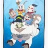 Anime Avatar: The Last Airbender Flying With Chibi Gaang Throw - BoxLunch Exclusive -BoxLunch shop 15793574 hi