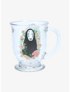 Anime Studio Ghibli Spirited Away No-Face Floral Glass Mug - BoxLunch Exclusive -BoxLunch shop 16182024 av1