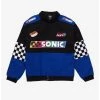 Gamer Sonic The Hedgehog Checkered Racing Jacket - BoxLunch Exclusive -BoxLunch shop 16908411 hi