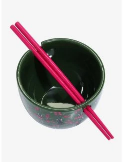 Anime Studio Ghibli Kiki’s Delivery Service Jiji & Flowers Ramen Bowl With Chopsticks - BoxLunch Exclusive -BoxLunch shop 16928853 av2