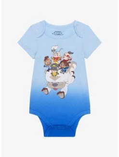 Anime Avatar: The Last Airbender Chibi Gaang Dip-Dye Infant One-Piece - BoxLunch Exclusive