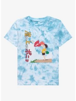Anime Studio Ghibli Ponyo Kanji Youth Tie-Dye T-Shirt - BoxLunch Exclusive