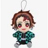 Anime Demon Slayer: Kimetsu No Yaiba Chibi Tanjiro Kamado (Sitting) 8 Inch Plush -BoxLunch shop 17209100 hi