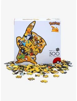 Anime Pokémon Pikachu Shaped 500-Piece Puzzle -BoxLunch shop 17618597 av1