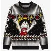 Anime One Piece Chibi Monkey D. Luffy Holiday Sweater - BoxLunch Exclusive -BoxLunch shop 18070107 hi