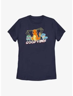 Anime Pokémon Good Vibes Starters Womens T-Shirt