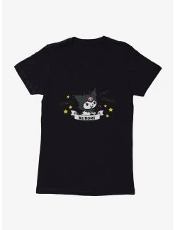 Anime Kuromi Halloween Stars And Bats Womens T-Shirt