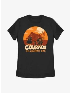 Cartoons Courage The Cowardly Dog Haunt Womens T-Shirt