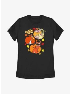 Cartoons Cow And Chicken Cow And Chicken Pumpkin Portraits Womens T-Shirt