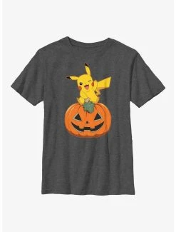 Anime Pokemon Pikachu Pumpkin Youth T-Shirt