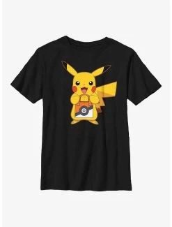 Anime Pokemon Pikachu Trick-Or-Treat Youth T-Shirt