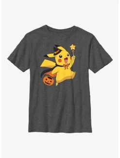 Anime Pokemon Trick-Or-Treating Pikachu Youth T-Shirt