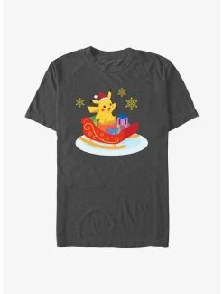 Anime Pokémon Pikachu Christmas Ride T-Shirt