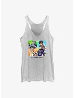 Gamer Overwatch 2 Genji, Tracer, Mercy, & Winston Womens Tank Top