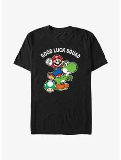Gamer Nintendo Mario Good Luck Squad T-Shirt