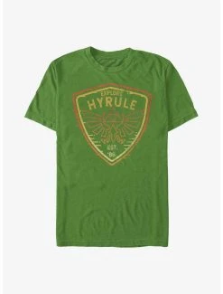 Gamer The Legend Of Zelda Explore Hyrule Badge T-Shirt