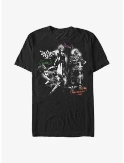 Gamer The Legend Of Zelda, Link, And Ganondorf Spray Paint T-Shirt