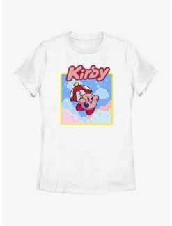 Gamer Kirby Umbrella Starry Flight Womens T-Shirt